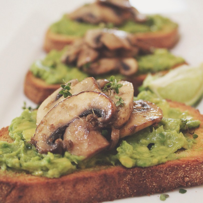 Mushroom and Avocado Toastie