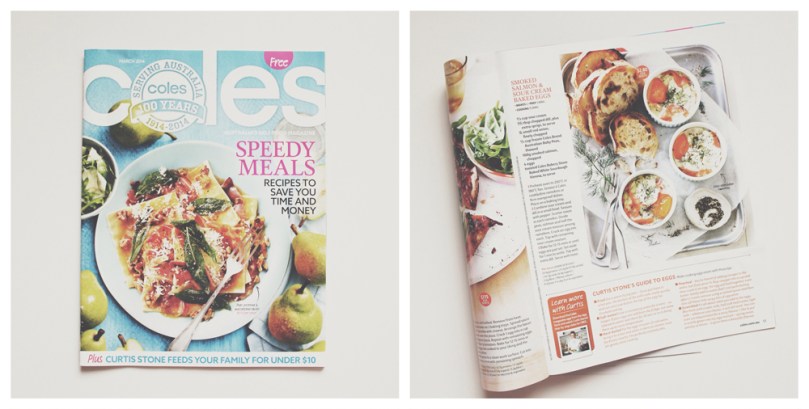 Coles Magazine: Smoked Salmon & Sour Cream Baked Eggs