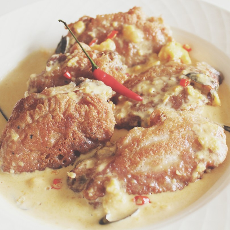 Fried Chicken with Salted Duck Egg Sauce