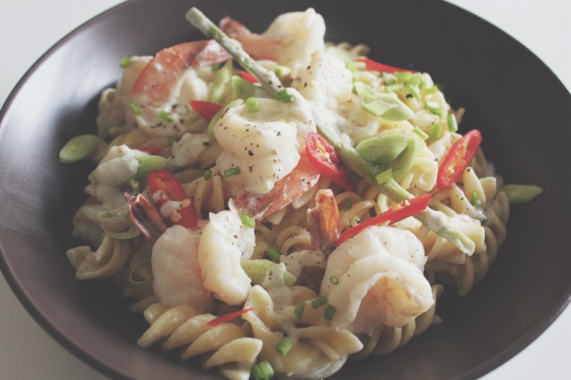 Spirali with Prawns & Coconut Milk