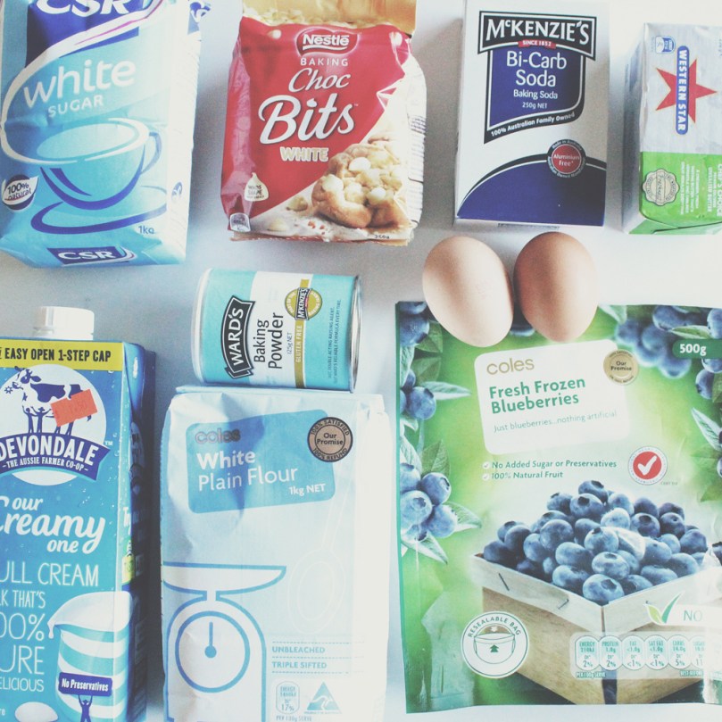 Blueberry & White Chocolate Pancakes Ingredients