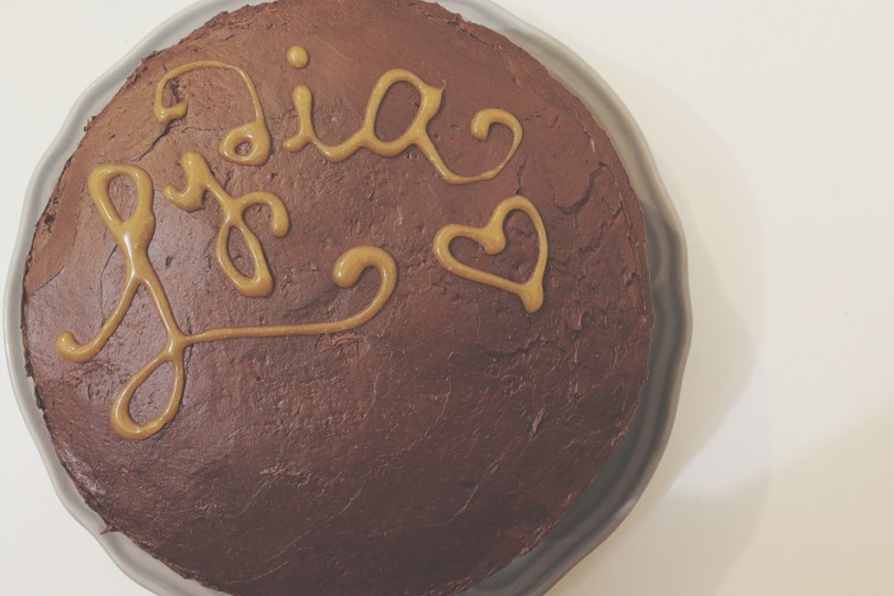 Layered Chocolate & Salted Caramel Cake