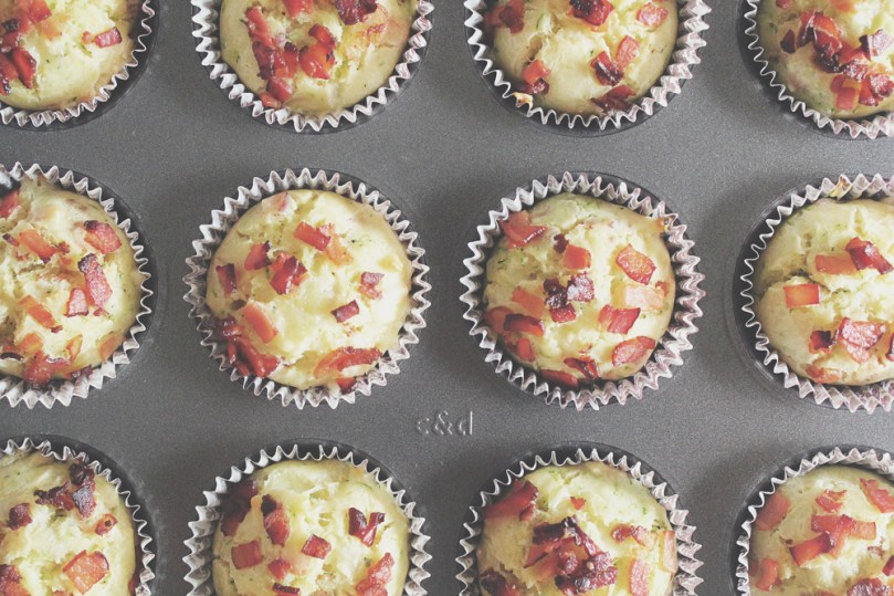 Breakfast Muffins: Bacon, Cheese & Zucchini