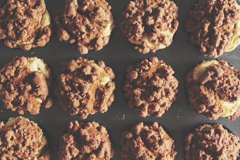 Breakfast Muffins: Pumpkin & Cheesecake with a Brown Sugar Streusel