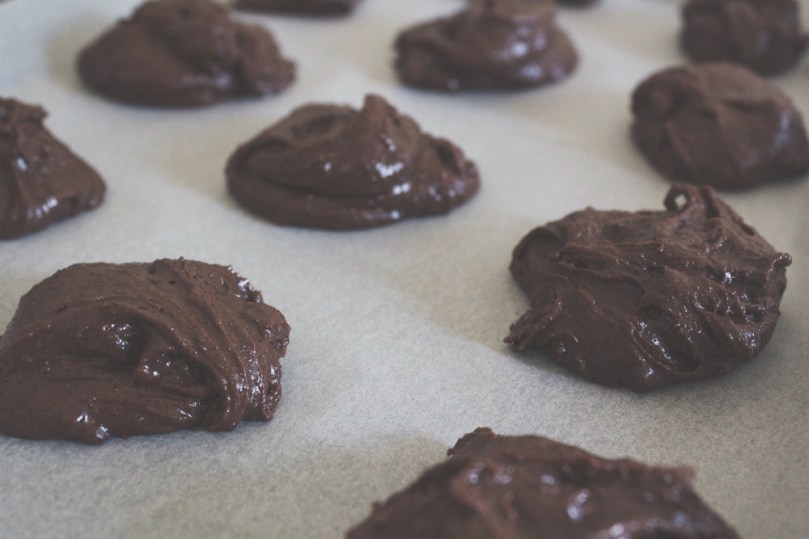 Double Chocolate Sea Salt Caramel Cookies