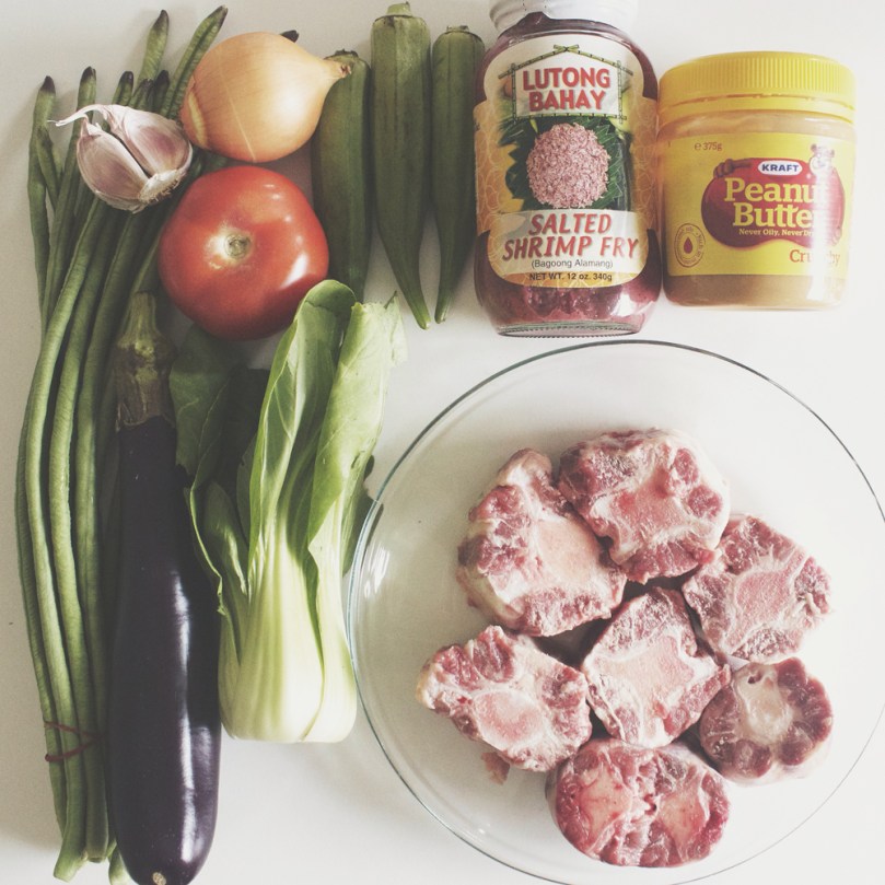 Oxtail Kare-Kare Ingredients