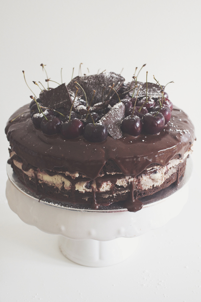 Cherry Ripple Black Forest Cake