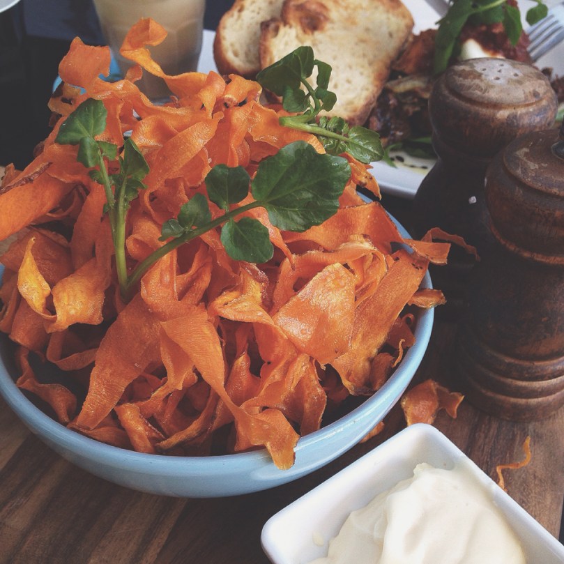Ampersand Café & Bookstore - LUNCH BLACKBOARD MENU: SWEET POTATO CRISPS