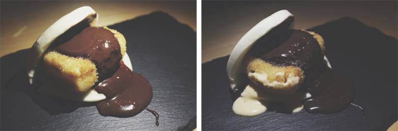 Devon Café (Devon by Night) - DESSERT: Fried Ice Cream Bao with Dark Chocolate Sauce
