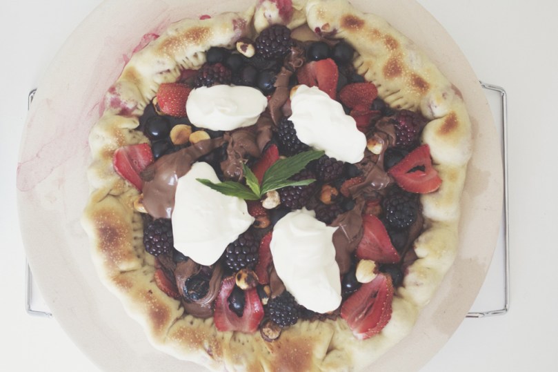 Nutella & Mixed Berries Pizza