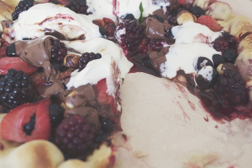 Nutella & Mixed Berries Pizza