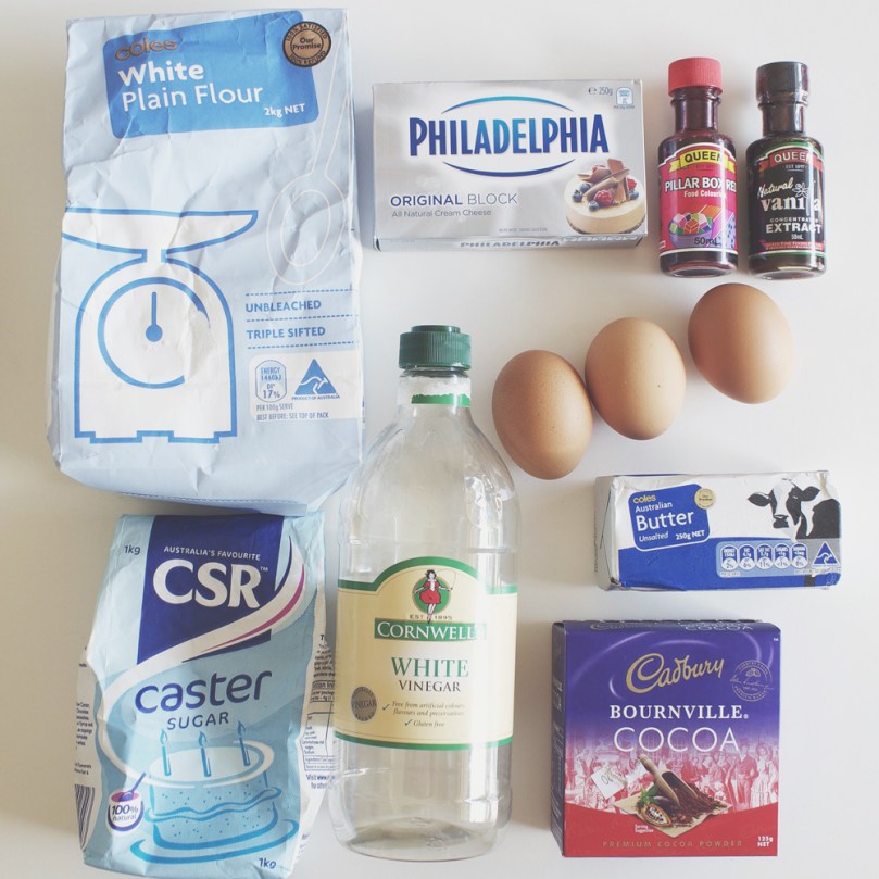 Red Velvet Cheesecake Brownies Ingredients