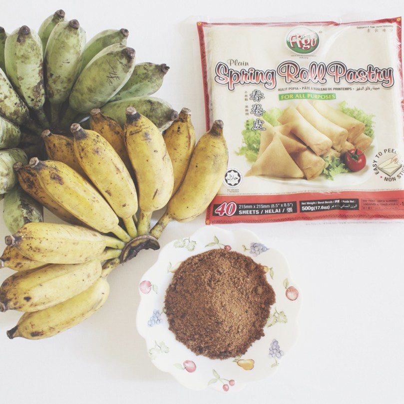 Turón Plátanos (Banana Spring Rolls) Ingredients