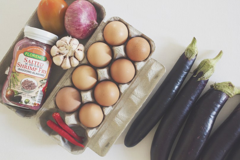Tortang Talong (Eggplant Omelette) Ingredients