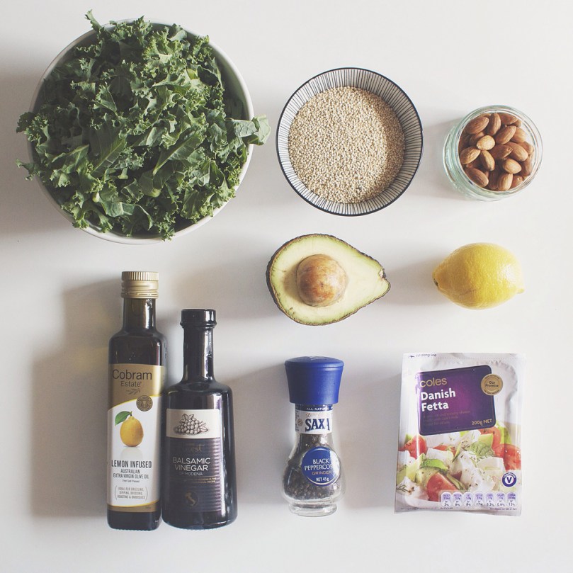 Kale & Quinoa Salad Ingredients
