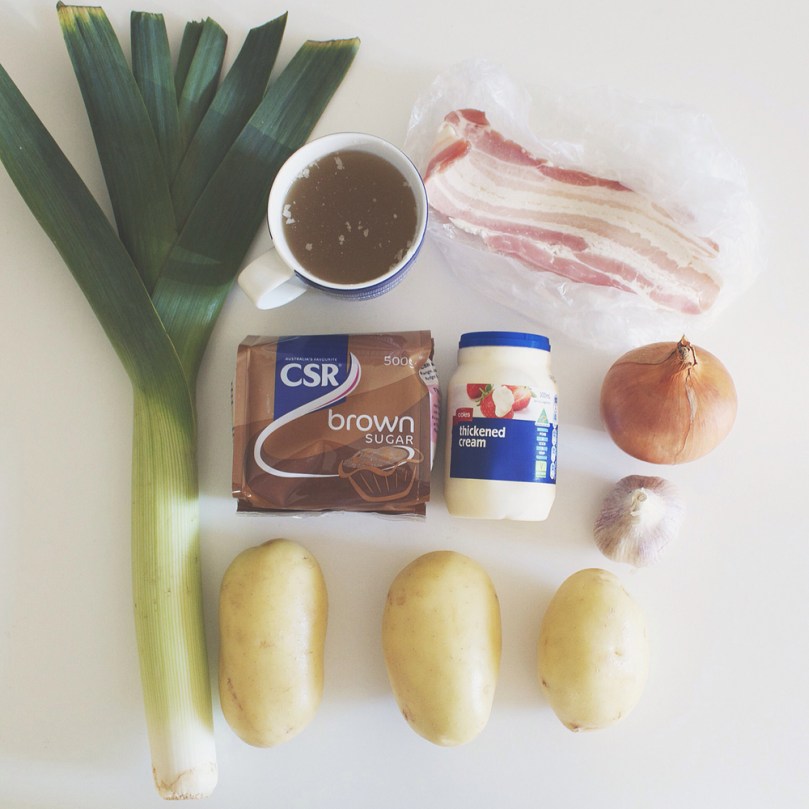 Potato & Caramelised Leek Soup with Crispy Bacon Ingredients