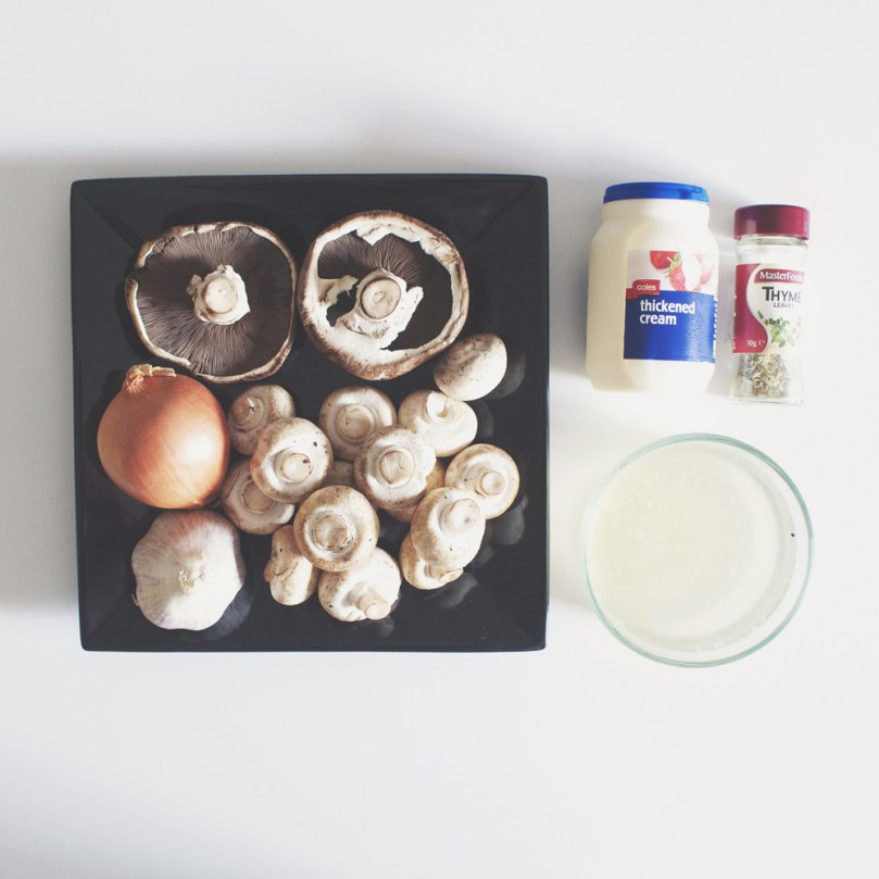 Classic Cream of Mushroom Soup Ingredients