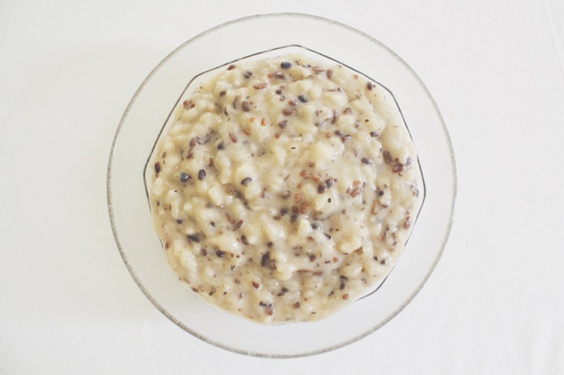 Ginataang Munggo (Roasted Mung Beans & Sticky Rice in Coconut Milk)