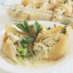 Chicken & Broccoli Alfredo Stuffed Conchiglie