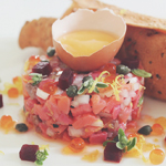 Beetroot & White Wine-cured Ocean Trout Tartare