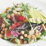 Avocado, Chickpea, & Roasted Cap Salad