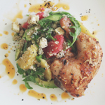 Quinoa, Avocado, & Grapefruit Salad with Lemon & Thyme Roast Chicken Whole Leg