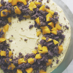 Ube Cake with Mango Cream Cheese Frosting