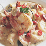 Prawns with Salted Duck Egg Sauce