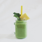 Kale Smoothie with Almonds, Banana, & Pineapple
