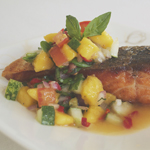 Crispy Skinned Salmon with Mango Salsa