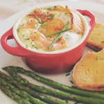 Smoked Salmon & Sour Cream Baked Eggs