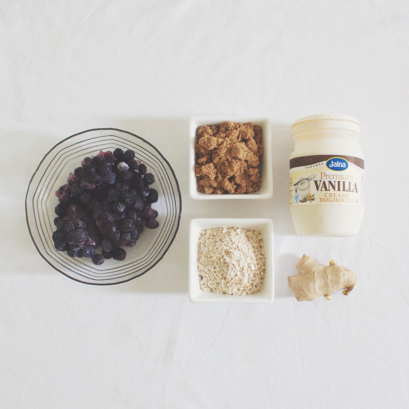 Gingery Berry & Oat Smoothie Ingredients