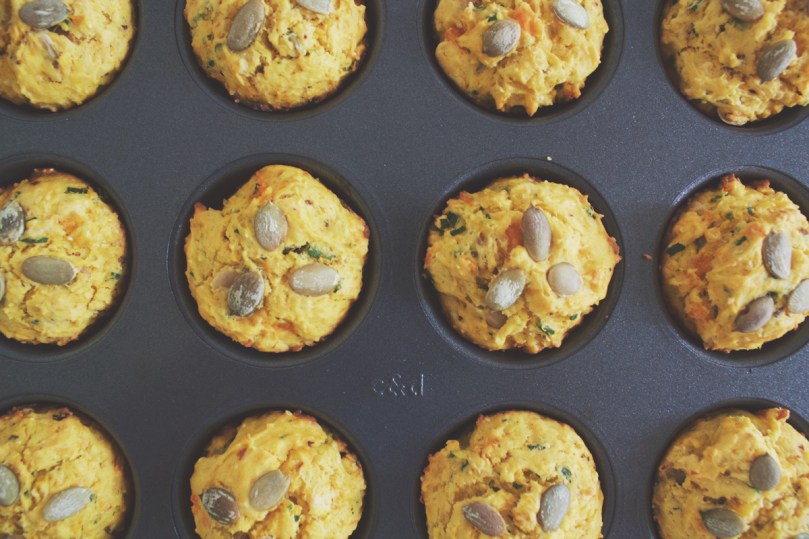 Breakfast Muffins: Pumpkin, Polenta, and Chilli
