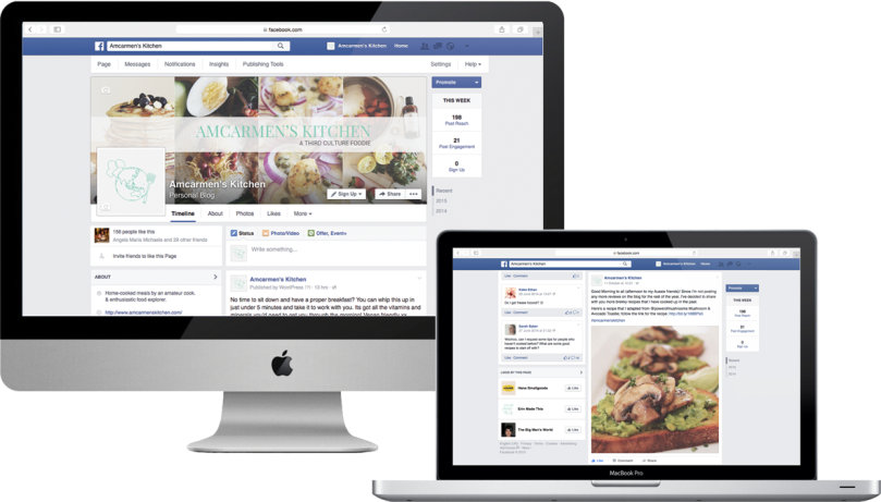 Amcarmen's Kitchen Social Media Facebook
