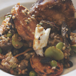 Ampersand: Arancini & Roasted Eggplant and Wheat Salad