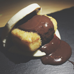 Devon By Night: Fried Ice Cream Bao with Dark Chocolate Sauce