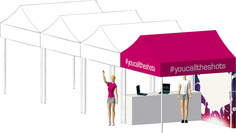 #youcalltheshots Event Booth