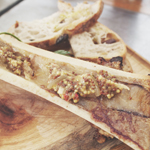 Meat District Co.: Roasted bone marrow with garlic, parsley, mustard seeds, chilli, served with bread