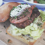 Rustic Pearl: Char grilled Mediterranean Lamb Burger