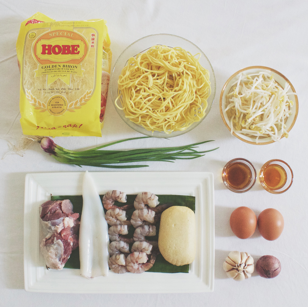 Singapore-style Hokkien Mee (Fried Yellow Noodle & Rice Vermicelli)