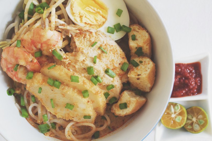 Malaysian Curry Laksa (Spicy Noodle Soup)