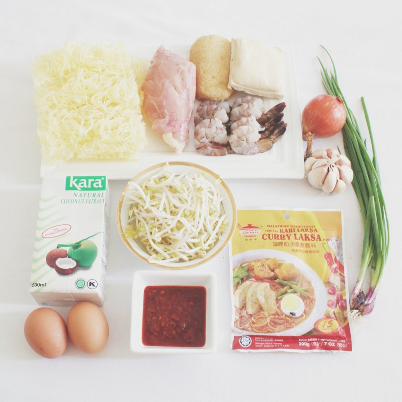 Malaysian Curry Laksa (Spicy Noodle Soup) Ingredients