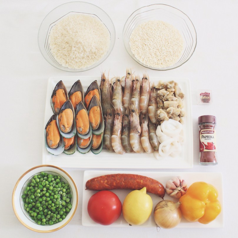 Paella de Marisco (Seafood Paella) Ingredients