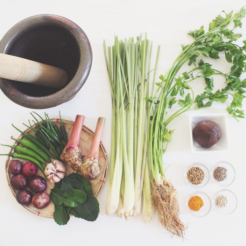 Homemade Thai Green Curry Paste Ingredients