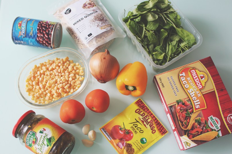 Quinoa Black Bean Tacos Ingredients