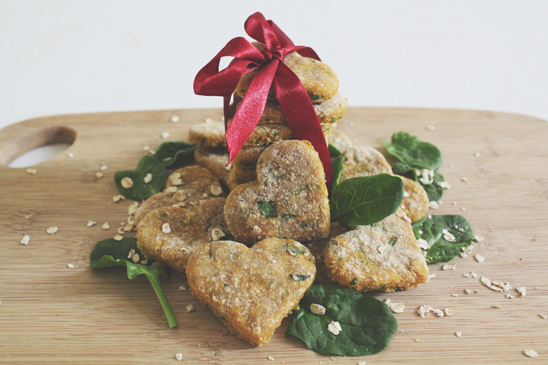 Spinach, Carrot, and Zucchini Dog Treats