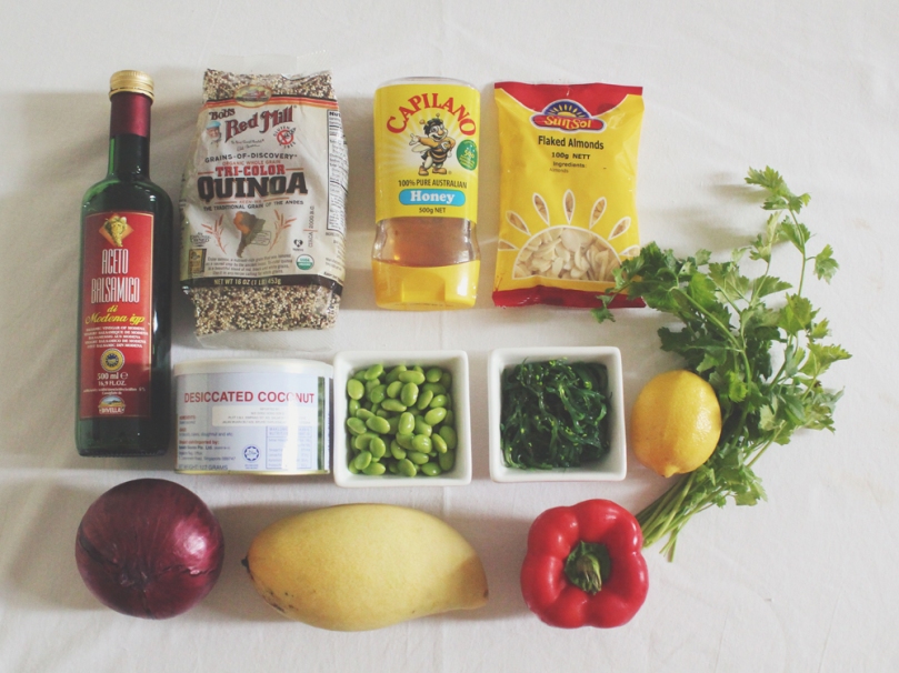 California-inspired Quinoa Salad Ingredients