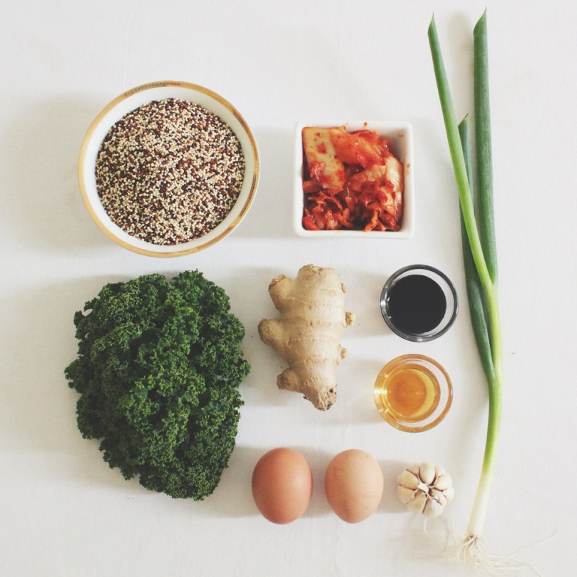 Spicy Kimchi Quinoa Bowls Ingredients
