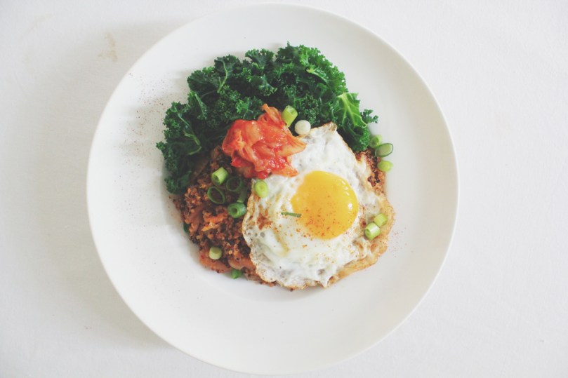 Spicy Kimchi Quinoa Bowls