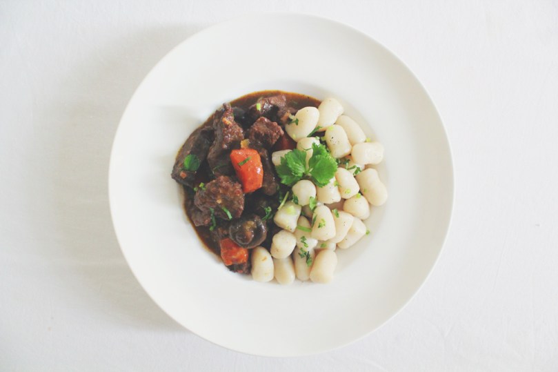 Bœuf Bourguignon with Potato Gnocchi